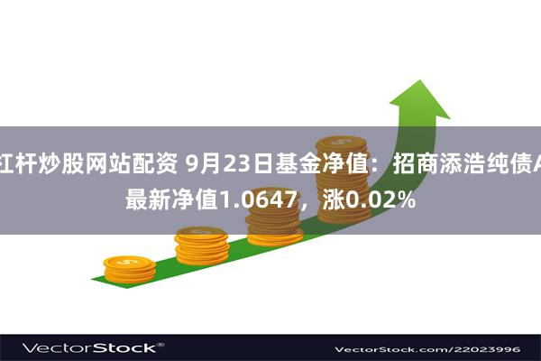 杠杆炒股网站配资 9月23日基金净值：招商添浩纯债A最新净值1.0647，涨0.02%